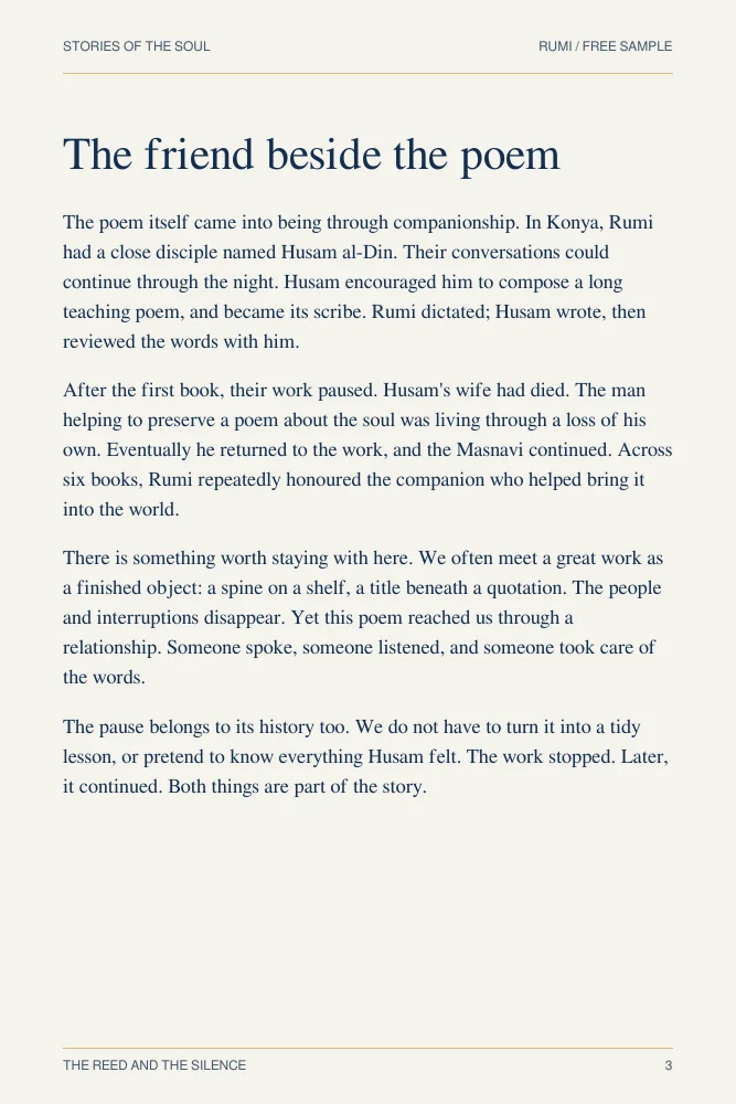 Inside the free sample: page three